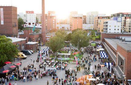 A food market at The Abattoir in Helsinki